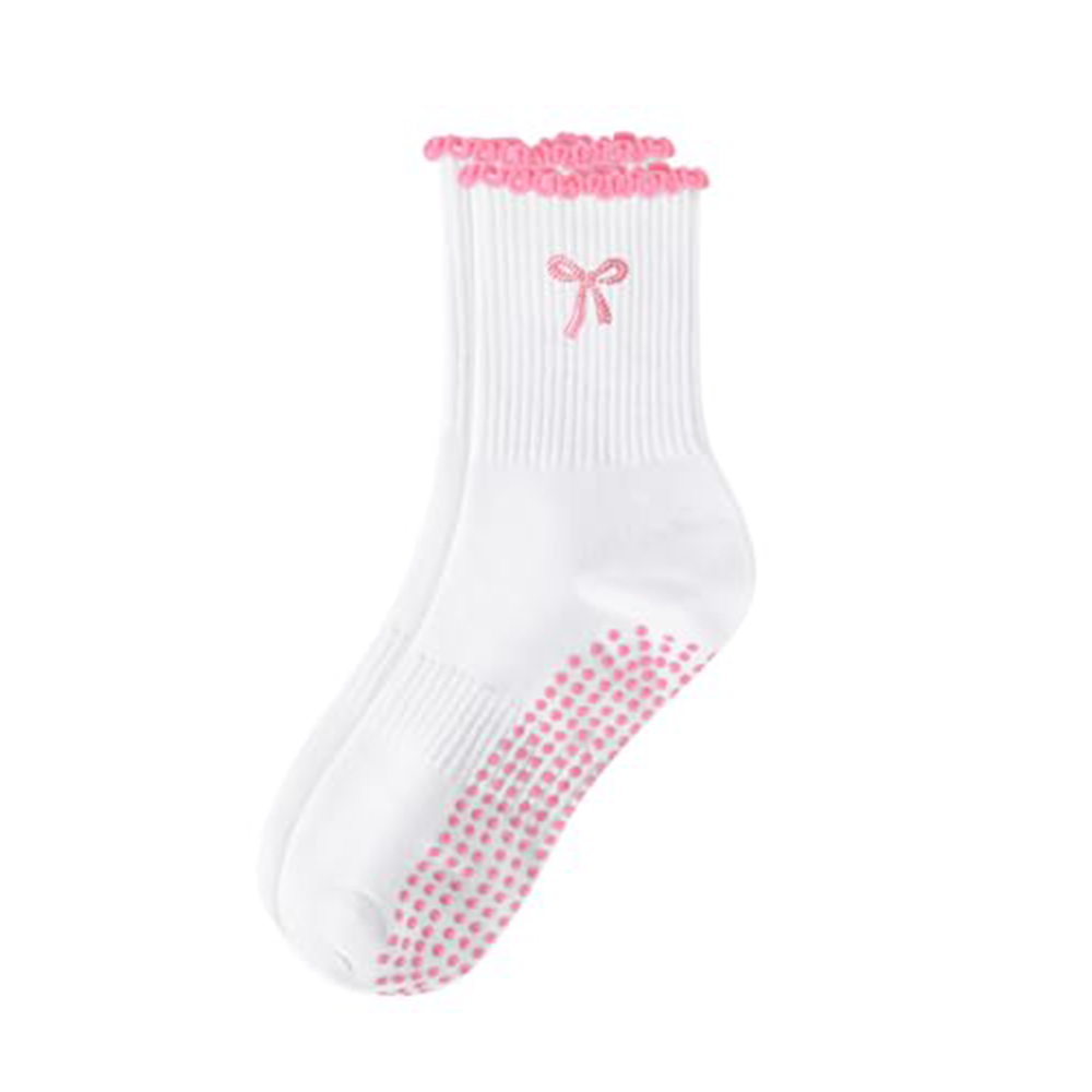 Pilates Yoga Youtube - Chaussettes de Pilates antidérapantes en coton,