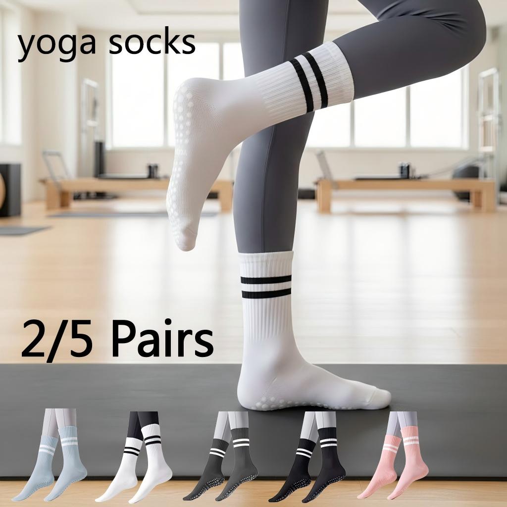 Pilates Yoga Set - Chaussettes de yoga antidérapantes pour femmes,