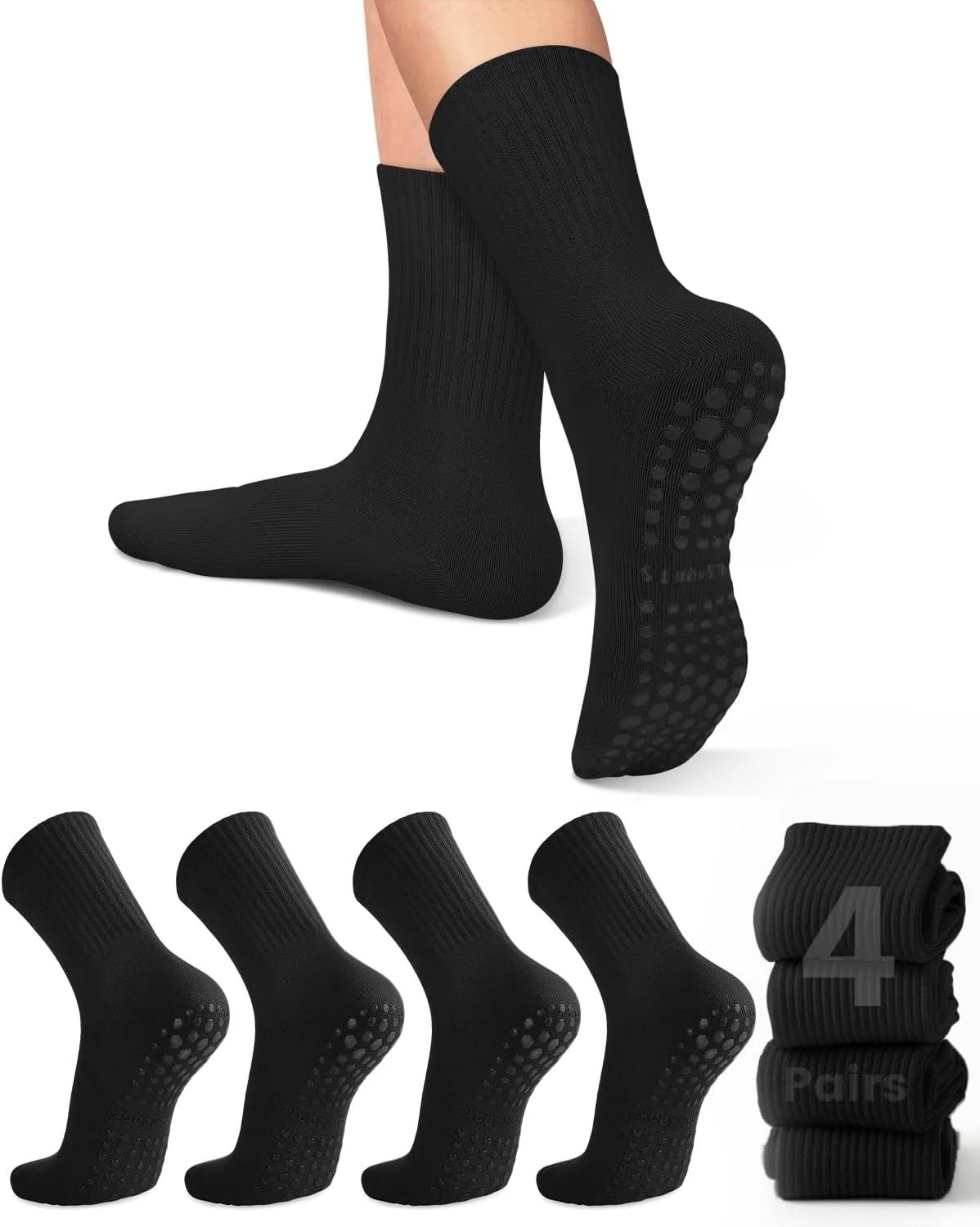 Pilates & Yoga Unleashed Studio Tuckahoe - 4 paires de chaussettes de yoga