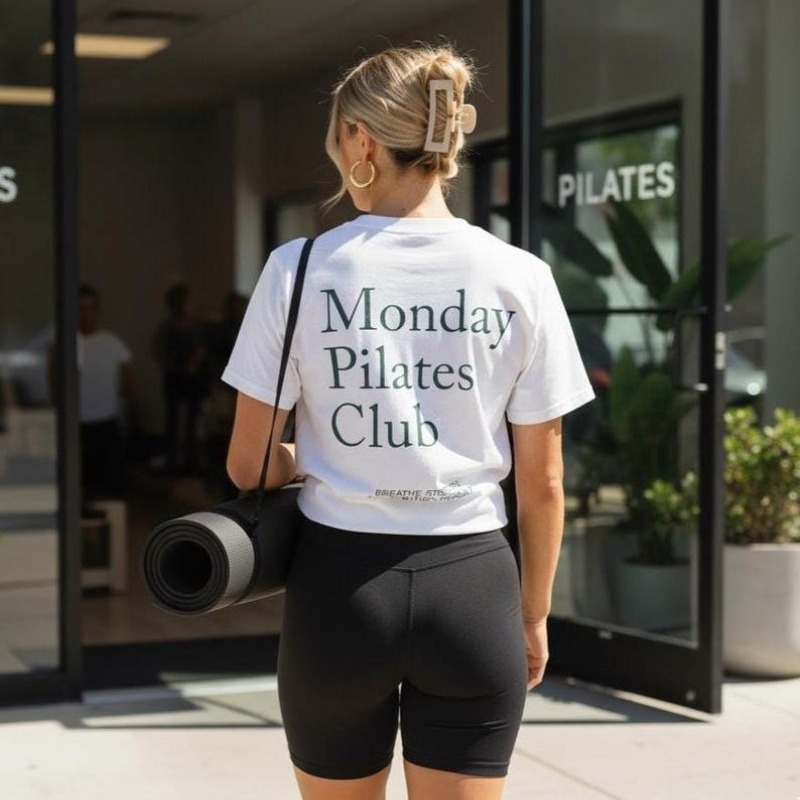 Pilates Yoga Wellness - T-shirt pour le Pilates, T-shirt pour